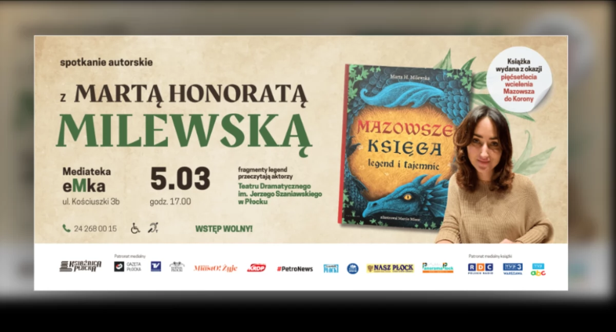 Warto wiedzieć, Książnica Płocka zaprasza spotkanie autorskie Martą Milewską - zdjęcie, fotografia