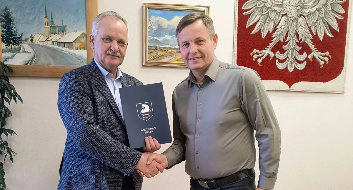 wójt Józef Jerzy Rozkosz i Prezes LKS Zryw Bielsk Paweł Wojciech Umiński