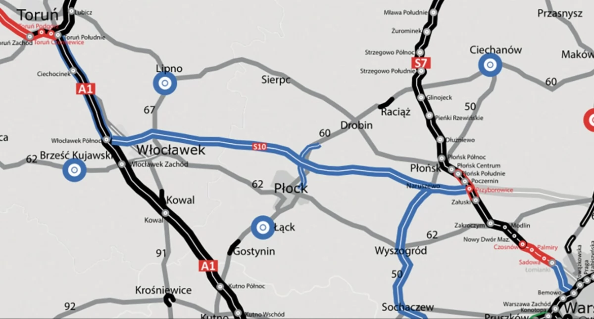 Drogi - transport, Droga retrospekcja Artur Jaroszewski przewodniczący Miasta Płocka przybliża szczegóły dotyczące ostatecznego ustalenia przebiegu trasy szybkiego ruchu koło Płocka - zdjęcie, fotografia