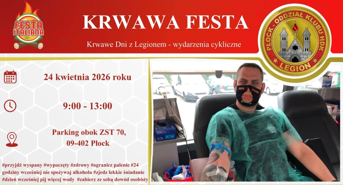 Warto wiedzieć, Oddaj odbierz pizzę kibicuj Wiśle Płock! Krwawa Festa kwietnia! - zdjęcie, fotografia