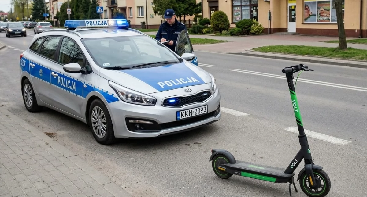 Wiadomości Policja , latek wsiadł alkoholu hulajnogę Przejażdżka kosztowała - zdjęcie, fotografia