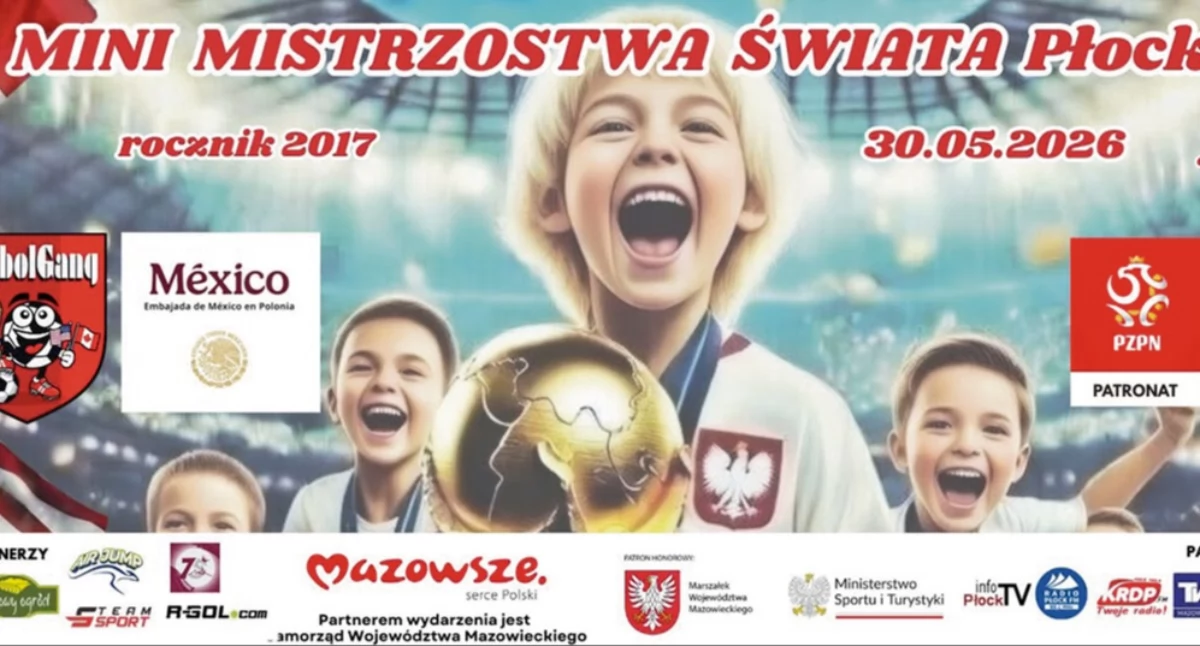 Piłka nożna, Mistrzostwa Świata Płock rocznika Prawdziwy mundial środku miasta - zdjęcie, fotografia