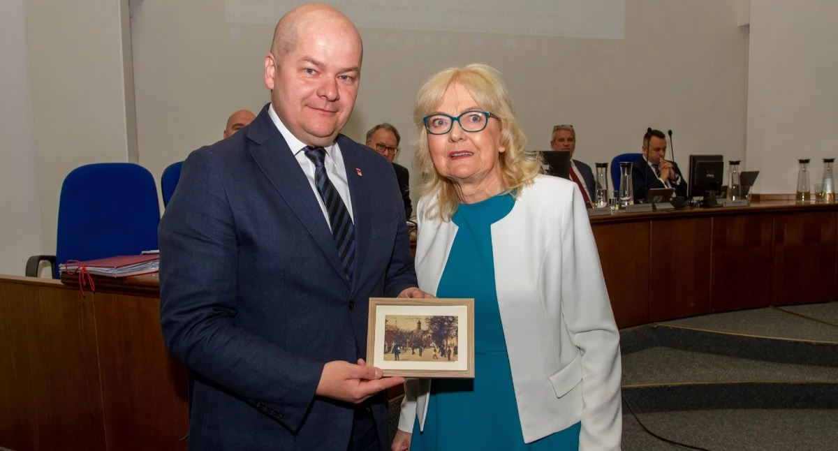 Romana Krystyna Kuffel i prezydent Płocka Andrzej Nowakowski, foto: UMP