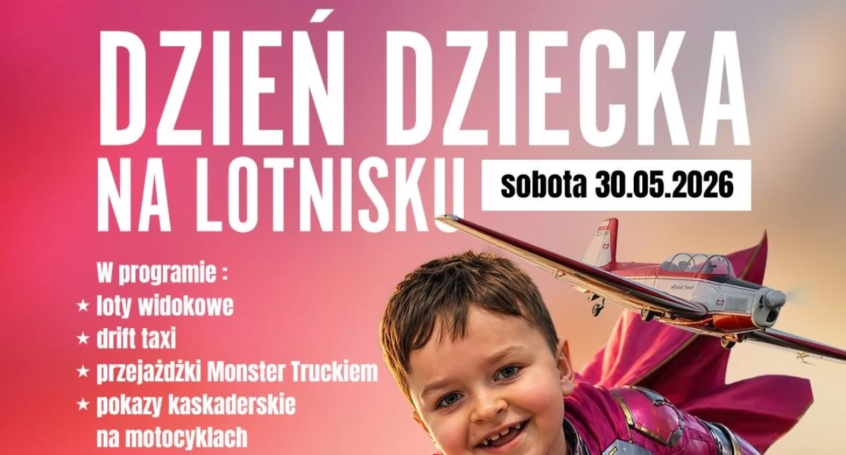 Warto wiedzieć, Lotnisko pełne Wielki Dzień Dziecka Alana poruszy Płock - zdjęcie, fotografia