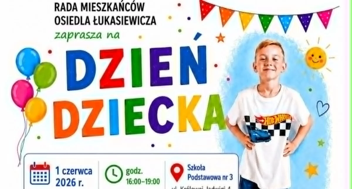 Warto wiedzieć, Dzień Dziecka osiedlu Łukasiewicza Płock pomaga letniemu Jasiowi - zdjęcie, fotografia