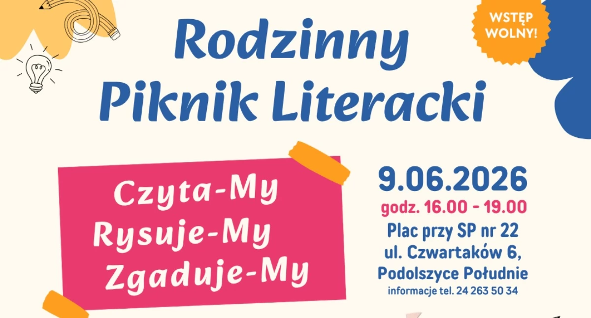Warto wiedzieć, Rodzinny Piknik Literacki placu Zaprasza Książnica - zdjęcie, fotografia