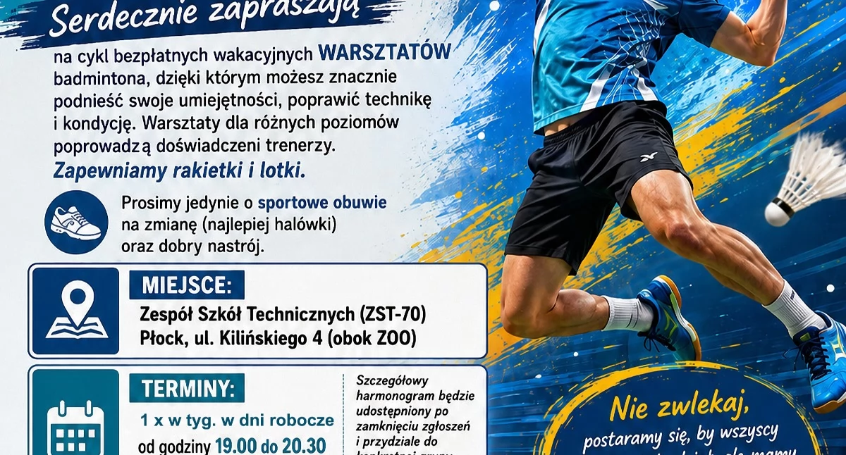 Badminton, Badminton każdego Ilość miejsc ograniczona zadecyduje kolejność zgłoszeń - zdjęcie, fotografia