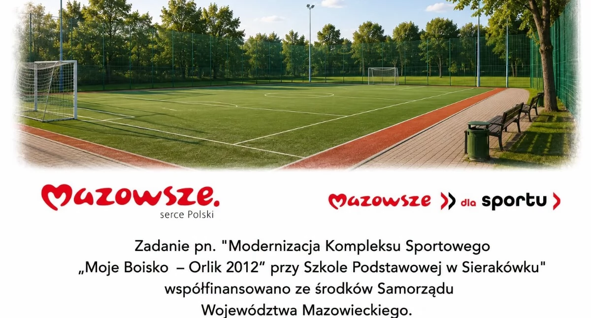 Inwestycje, tysięcy złotych sportową przyszłość Orlik Sierakówku przejdzie wielką metamorfozę - zdjęcie, fotografia