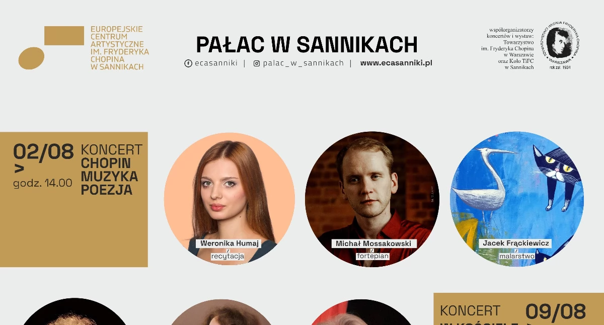 Koncert i zespół, Sierpniowe koncerty Pałacu Sannikach - zdjęcie, fotografia