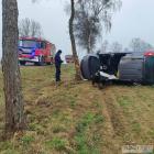 Wypadek w m. Mochowo Parcele fot. OSP KSRG Ligowo