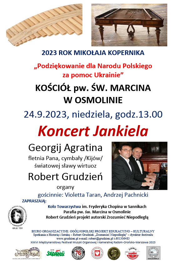 Koncert Jankiela w Osmolinie, plakat