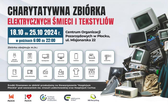 charytatywna zbiórka elektrycznych śmieci w Płocku