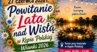 Powitanie Lata nas Wisłą w Kępie Polskiej Wianki 2026. Motocykle i wozy strażackie