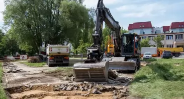 Trwa przebudowa trzech ulic na Podolszycach Północ. Prace potrwają do listopada
